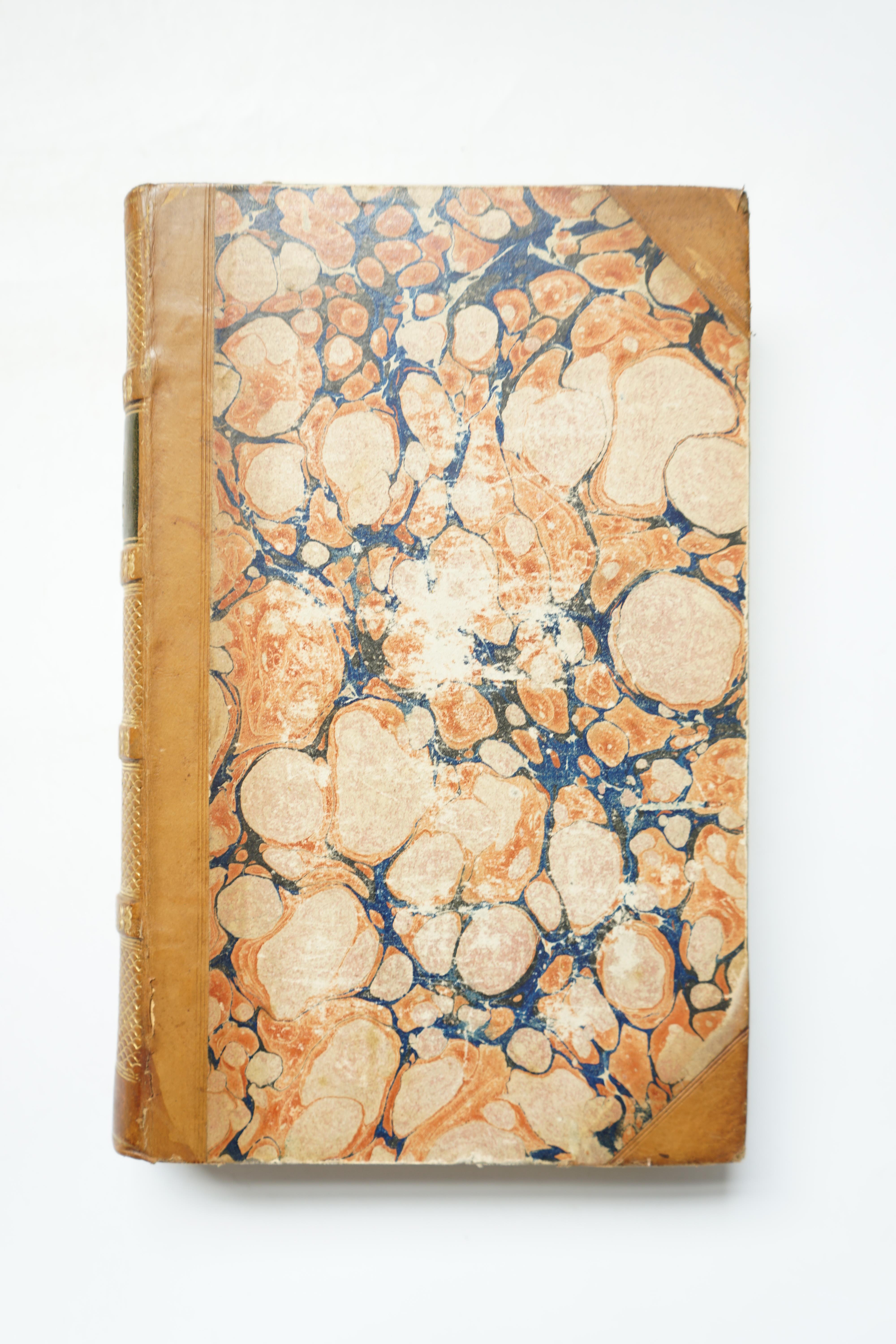 Gamba, Pietro - A Narrative of Lord Byron’s Last Journey to Greece, 1st edition, half title, 2 folding facsimiles of letters, 8vo, rebound half calf with marbled boards, 1825, bound with Panam, P.A.A - Memoirs of a Young